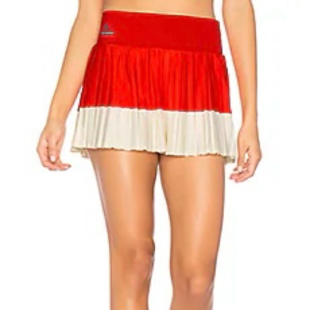 Adidas by Stella McCartney tennis skirt size medium red and cream